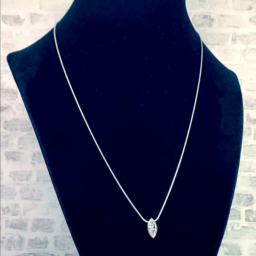 Sterling 925 Vietnam CZ Marquise Diamond Drop